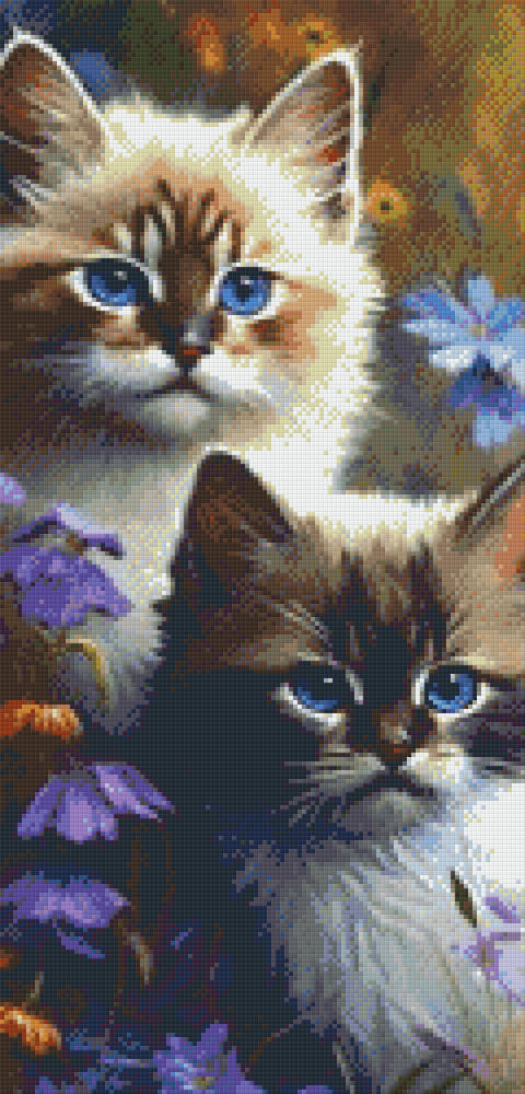 Kitten Pals Fifteen [15]  Baseplates Pixelhobby Mini-mosaic Art kit